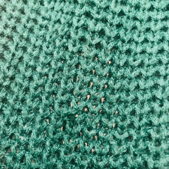Questions Chunky Knit Chocker Sweater Green Size L - Picture 5 of 7